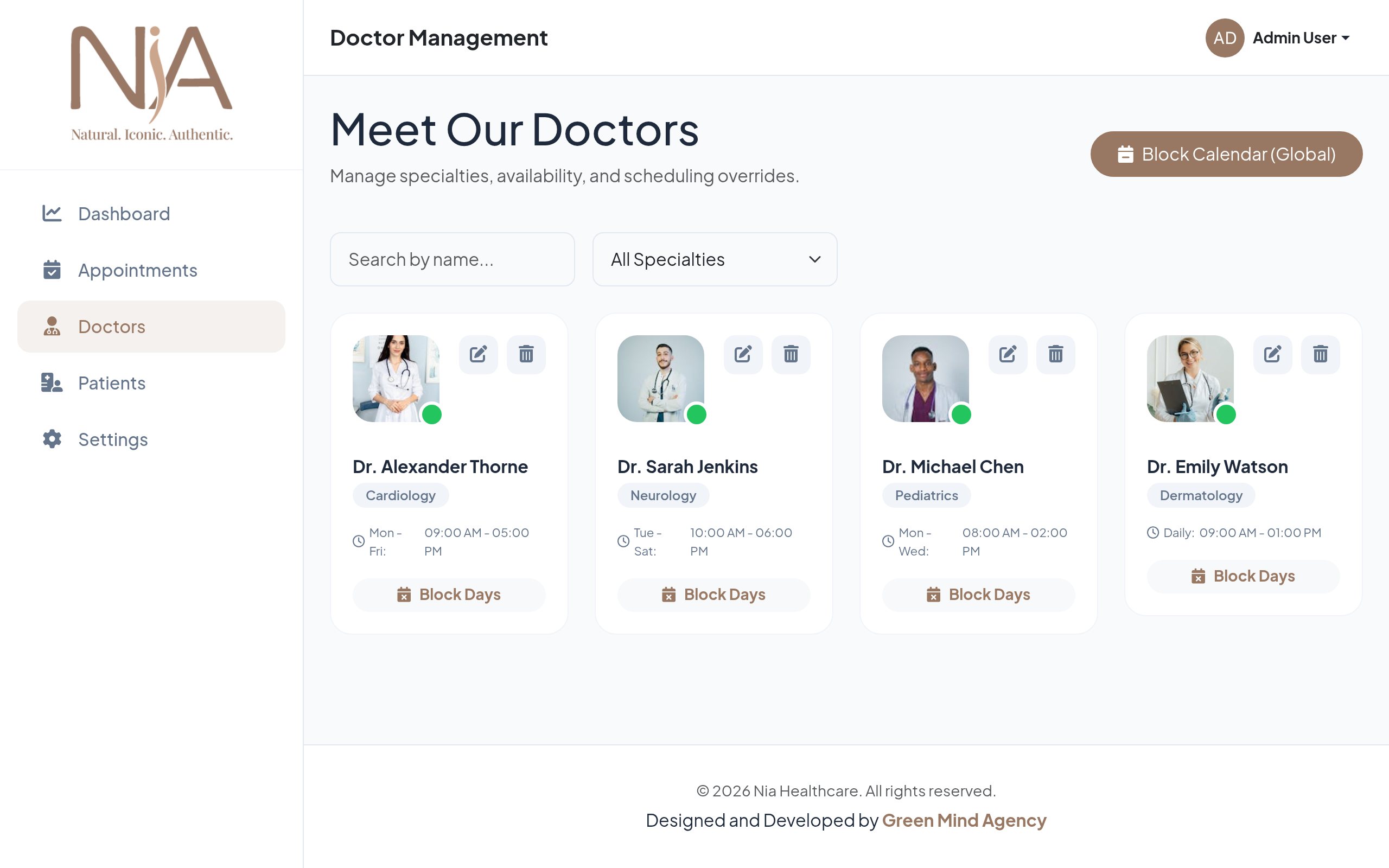Preview of doctors
